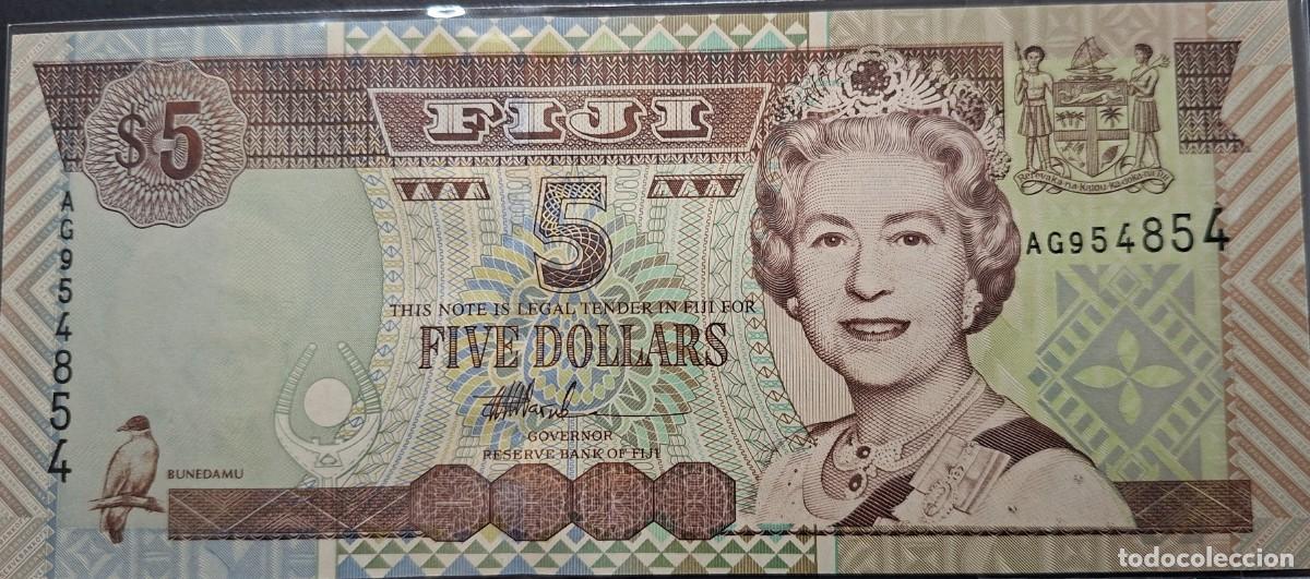 Notas Internacionais: FIJI 5$ A&Ntilde;O 2002 PICK 105a UNC