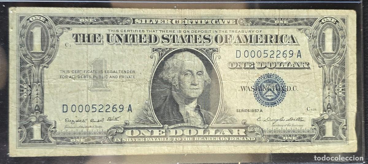 Billetes extranjeros: BILLETE Estados Unidos de Am&eacute;rica. 1 Dollar Dollar Billete de $1 d&oacute;lar serie 1957 As