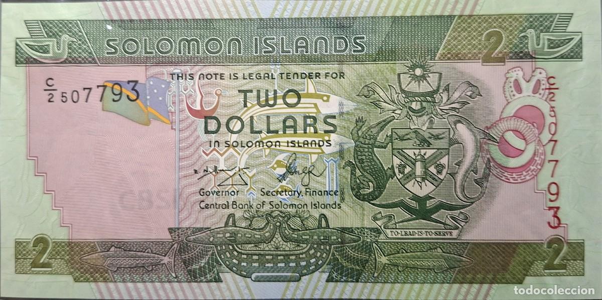 Billetes extranjeros: ISLAS SALOM&Oacute;N 2$ A&Ntilde;O 2006 PICK 25a.1 UNC - Foto 1