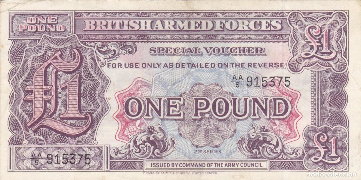 Banconote internazionali: GRAN BRETA&Ntilde;A - 1 POUND DE 1948 - FUERZAS ARMADAS