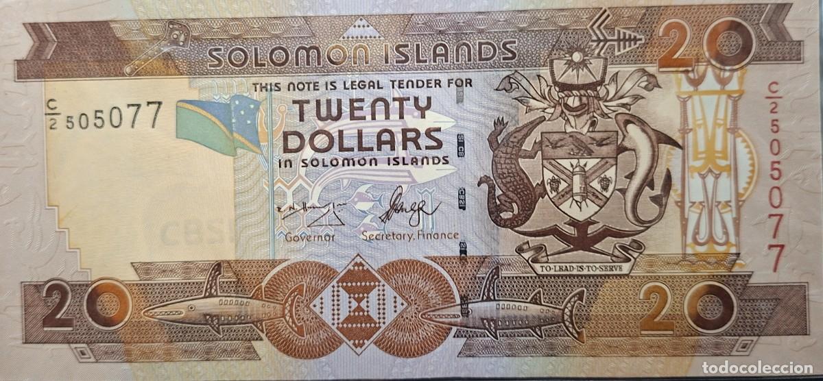 Billetes extranjeros: ISLAS SALOM&Oacute;N 20$ 2004 PICK 28a.1 UNC - Foto 1