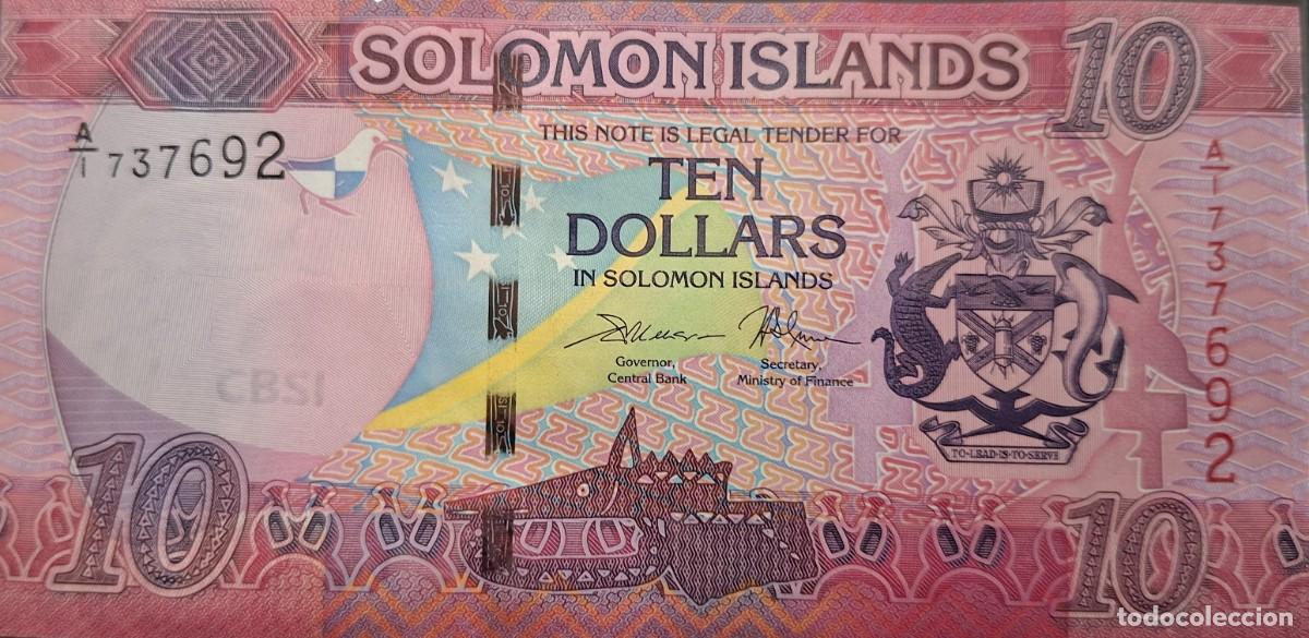 Billetes extranjeros: ISLAS SALOM&Oacute;N 10$ A&Ntilde;O 2017 PICK 33a UNC - Foto 1
