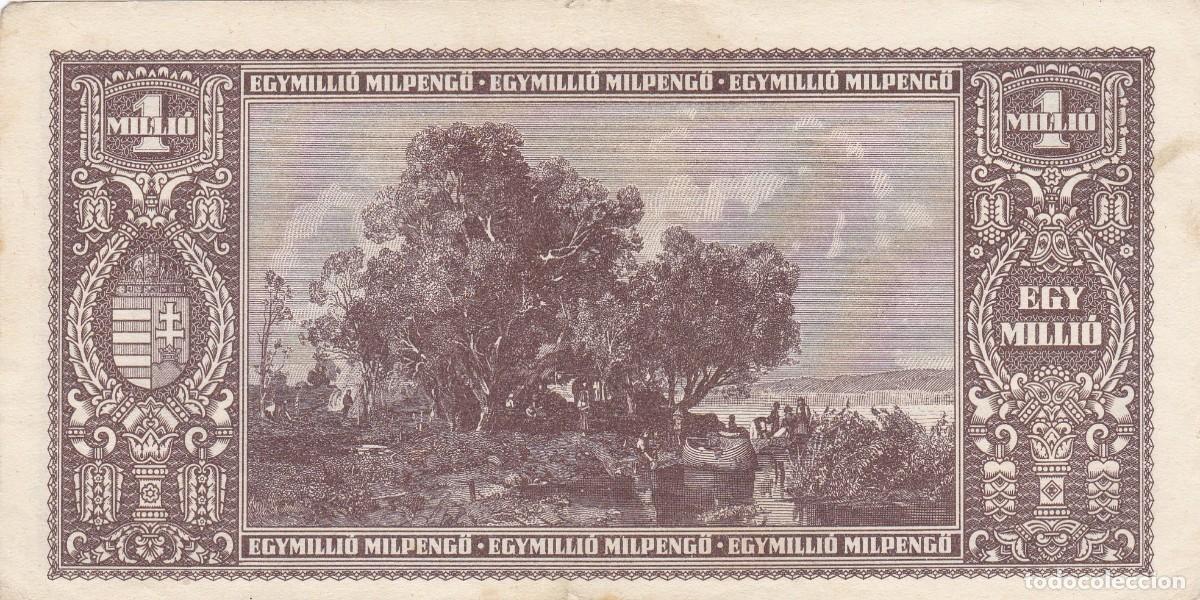 Billetes extranjeros: HUNGRIA - 1000000 PENGO DE 1946 - Foto 2