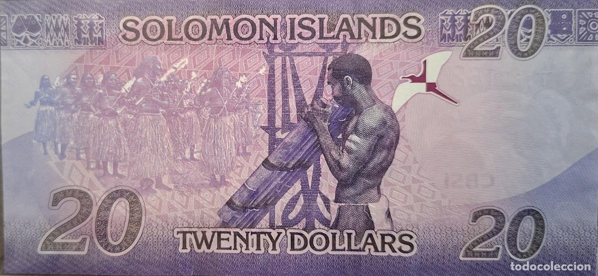 Billetes extranjeros: ISLAS SALOM&Oacute;N 20$ A&Ntilde;O 2017 PICK 34a UNC - Foto 2
