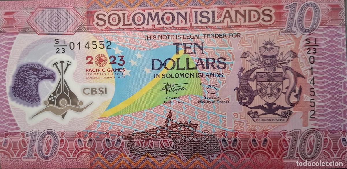 Internationale Banknoten: ISLAS SALOM&Oacute;N 10$ A&Ntilde;O 2023 PICK 39a