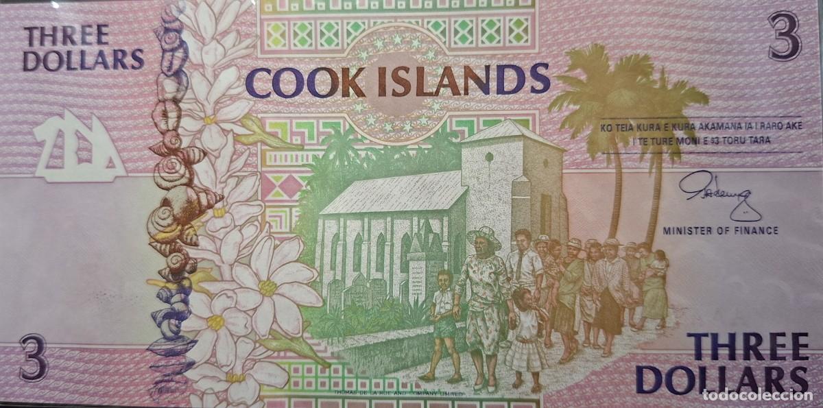 Internationale Banknoten: ISLAS COOK 3$ A&Ntilde;O 1999 PICK 7a UNC