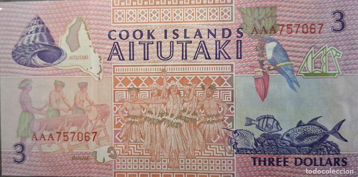 Billetes extranjeros: ISLAS COOK 3$ A&Ntilde;O 1999 PICK 7a UNC - Foto 2