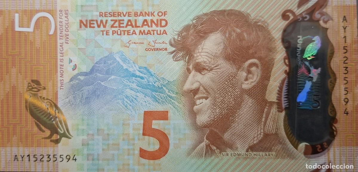 Billetes extranjeros: NUEVA ZELANDA 5$ A&Ntilde;O 2015 PICK 191a UNC
