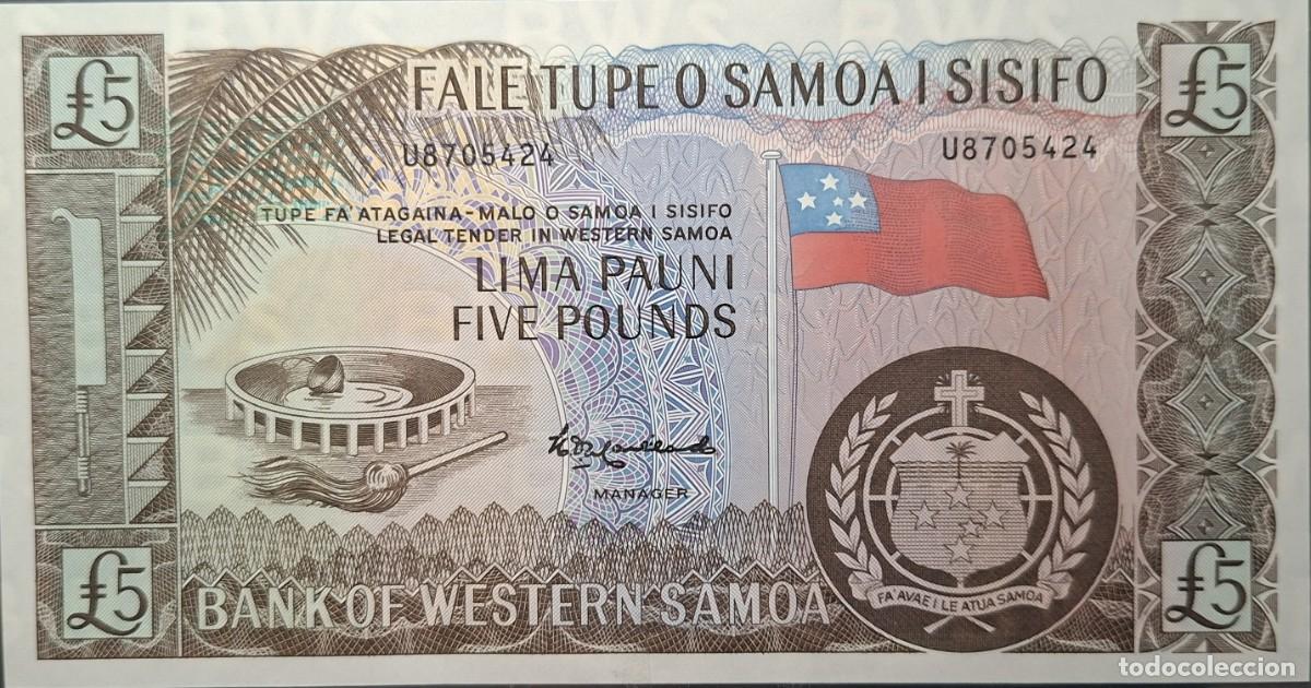 Billetes extranjeros: SAMOA OCCIDENTAL 5 Pounds A&Ntilde;O 2020 PICK 15aCS