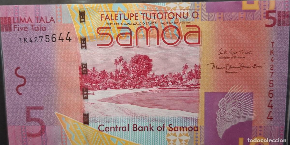 Billetes extranjeros: SAMOA 5 Tālā A&Ntilde;O 2017 PICK 38c UNC - Foto 1