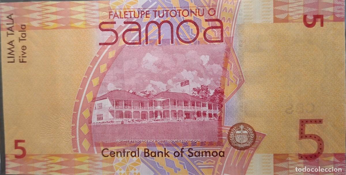 Billetes extranjeros: SAMOA 5 Tālā A&Ntilde;O 2017 PICK 38c UNC - Foto 2