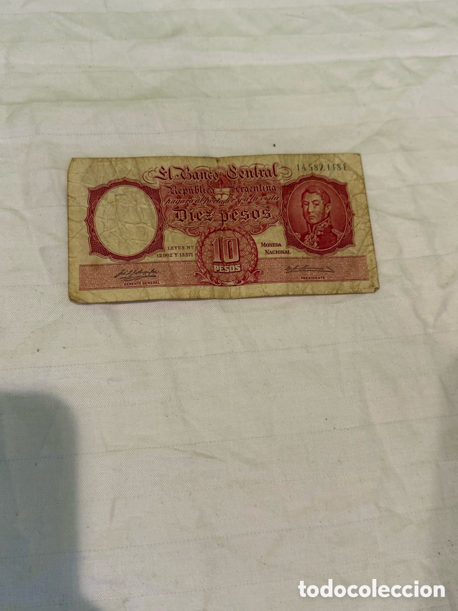 Notas Internacionais: 10 Pesos Argentina &ndash; San Mart&iacute;n &ndash; Serie E &ndash; Banco Central