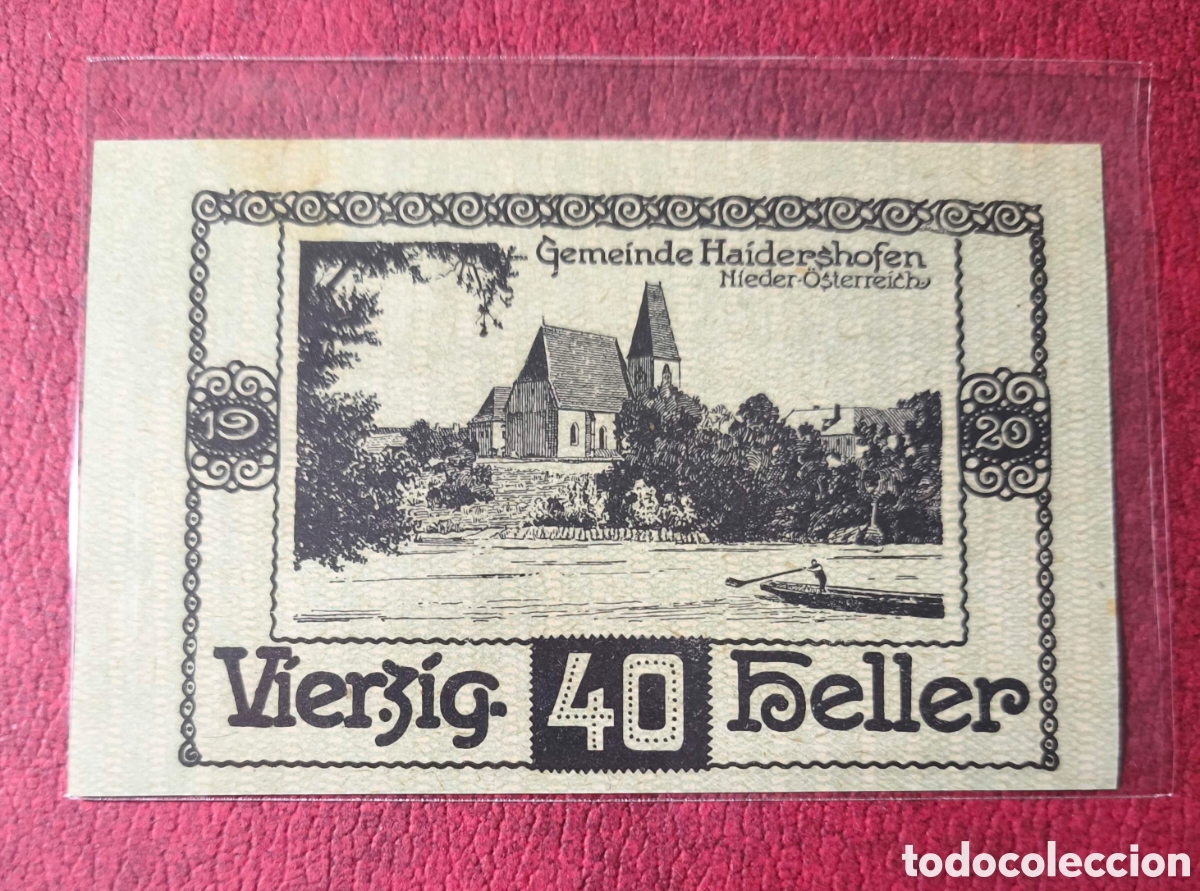 Billetes extranjeros: Austria. 1920. Notgeld. 40 heller
