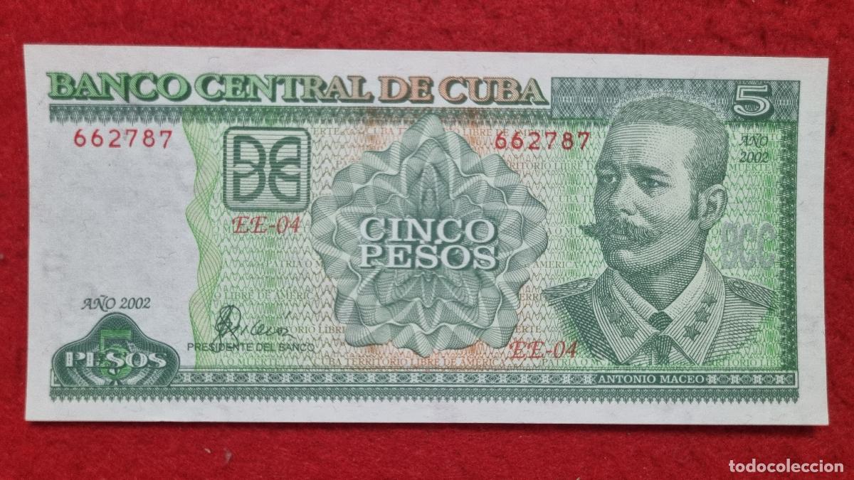 Billetes extranjeros: Q1 BILLETE CUBA 5 PESOS 2002 SIN CIRCULAR ORIGINAL T787