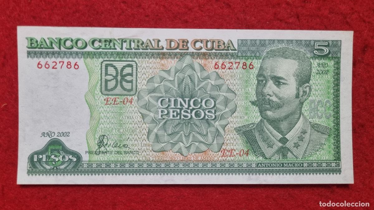Billetes extranjeros: Q1 BILLETE CUBA 5 PESOS 2002 SIN CIRCULAR ORIGINAL T786