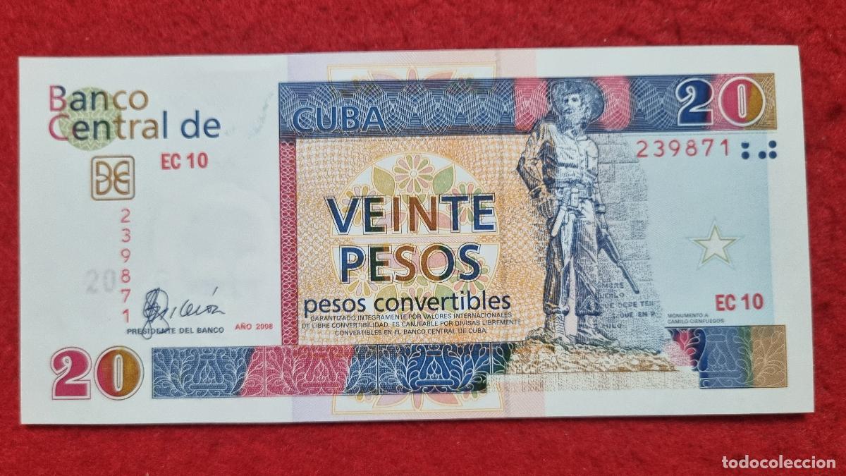 Billetes extranjeros: Q1 BILLETE CUBA 20 PESOS CONVERTIBLES CUC 2008 SIN CIRCULAR ORIGINAL T871