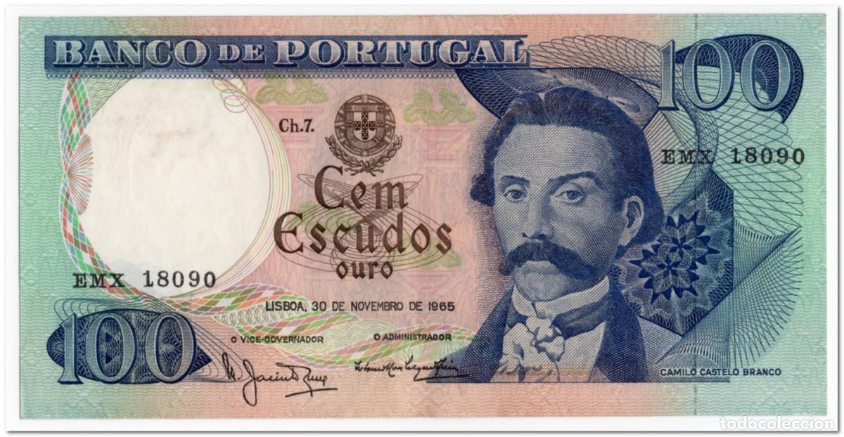 Billetes extranjeros: PORTUGAL,100 ESCUDOS,1965,P.169a,XF