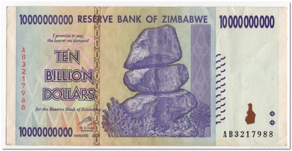 Billetes extranjeros: ZIMBABWE,10 BILLION DOLLARS,2008,P.85,VF