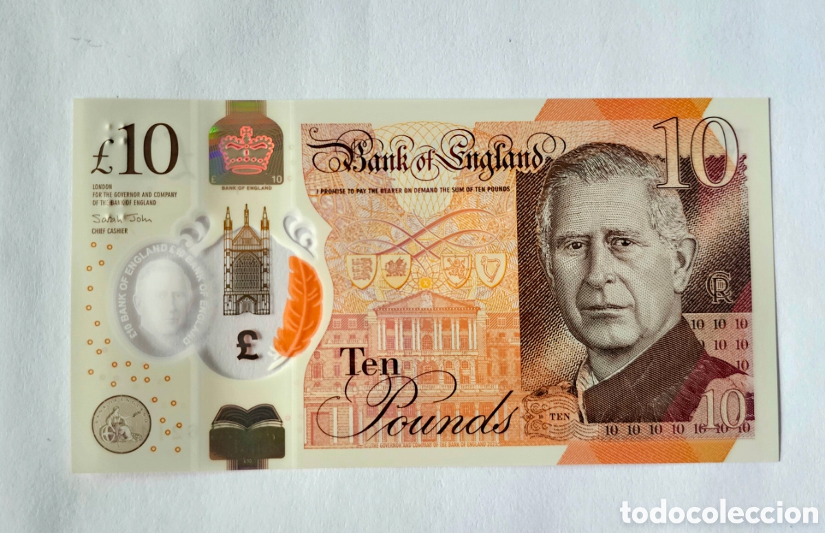 Internationale Banknoten: Billete Rey Carlos III 10 libras NUEVO sin circular
