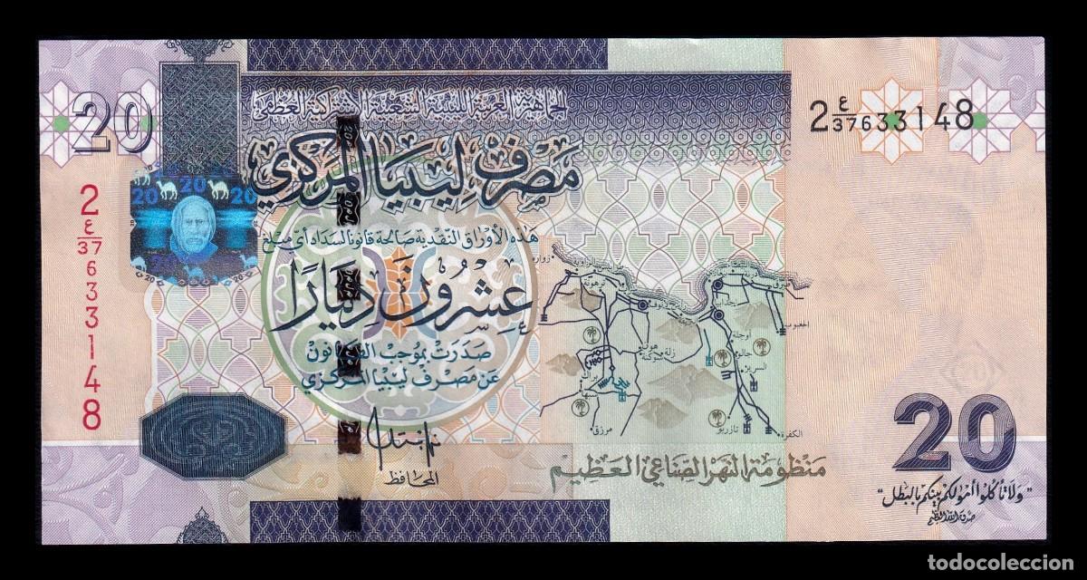 Billetes extranjeros: Libia 20 Dinares 2009 Pick 74 Sc Unc - Foto 1