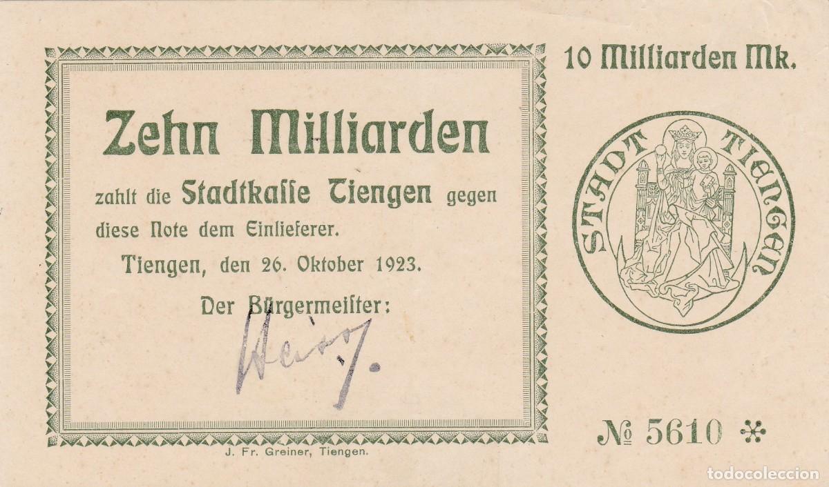 Billetes extranjeros: ALEMANIA - 10000000000 MARCOS DE 1923 - VER FOTOS