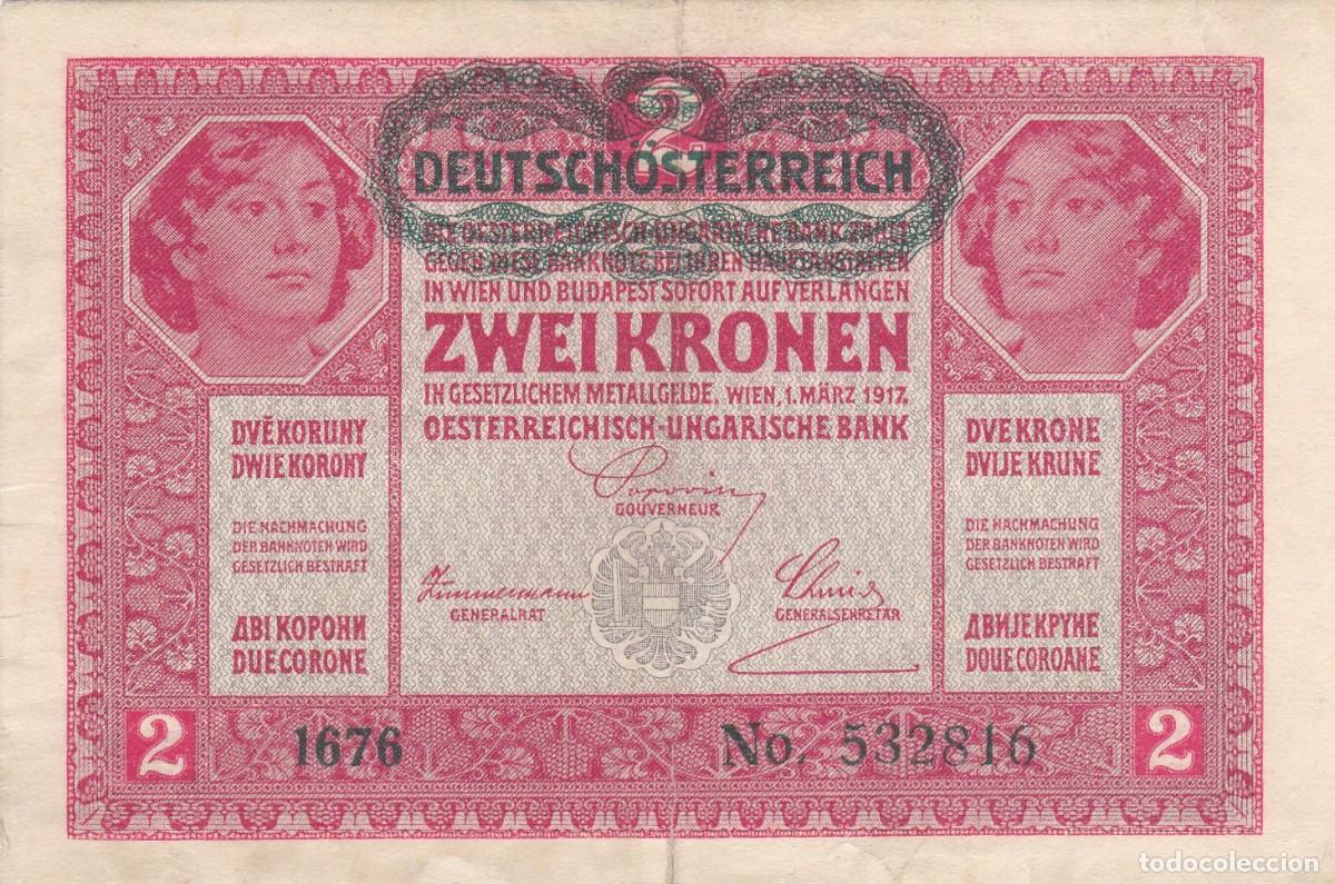 Banconote internazionali: AUSTRIA - 2 CORONAS DE 1917 - VER FOTOS