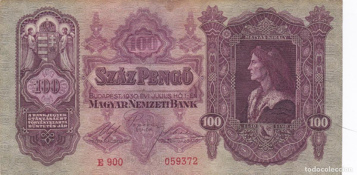 Billets internationaux: HUNGRIA - 100 PENGO DE 1930 - VER FOTOS