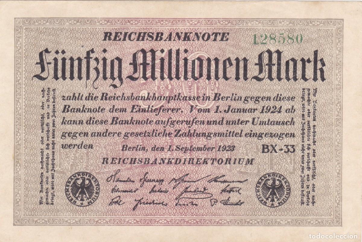 Billets internationaux: ALEMANIA - 50000000 MARCOS DE 1923 - VER FOTOS -