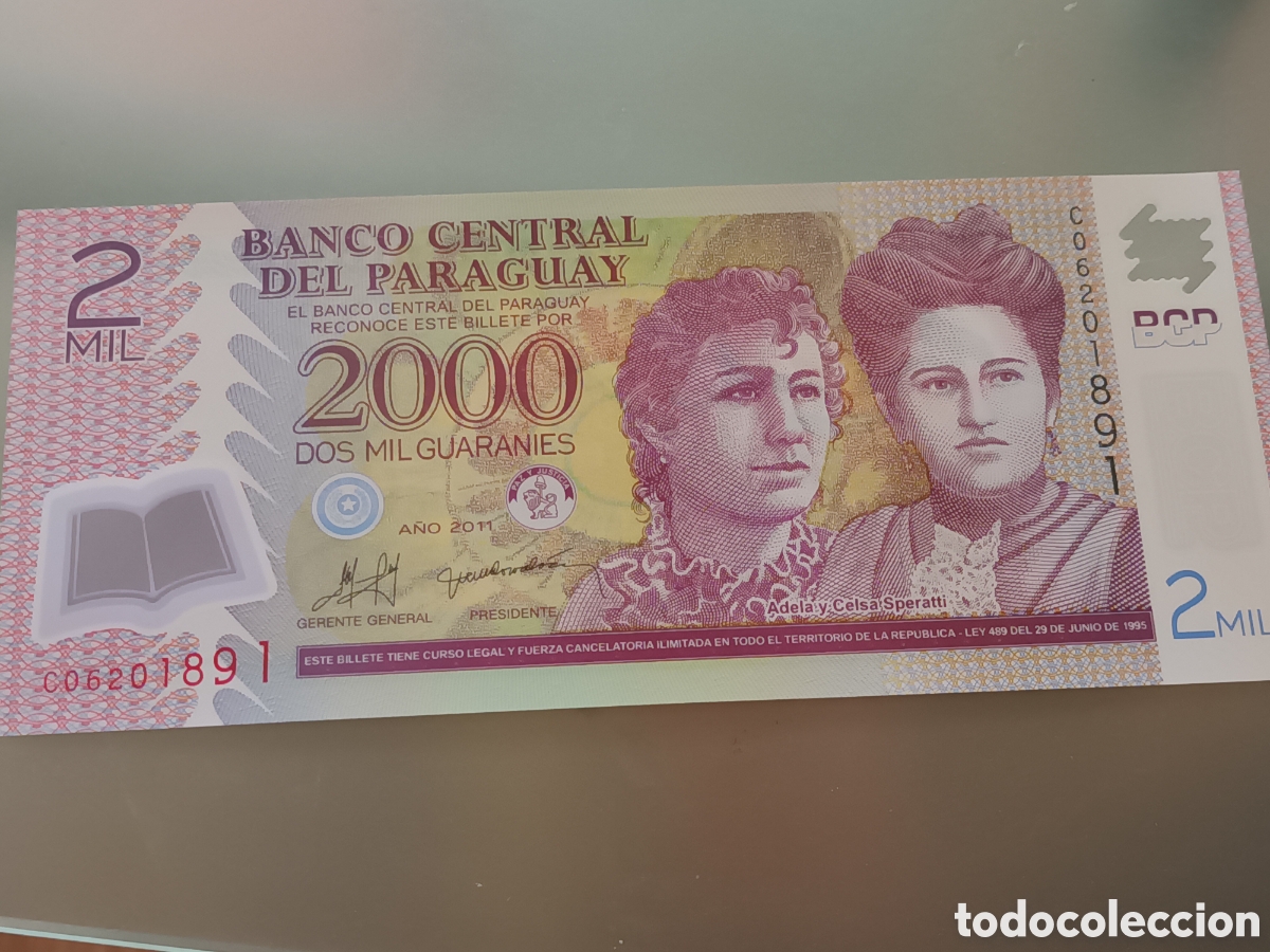 Billetes extranjeros: BILLETE DE 2000 GUARANIES BANCO CENTRAL DE PARAGUAY A&Ntilde;O 2011 SIN CIRCULAR
