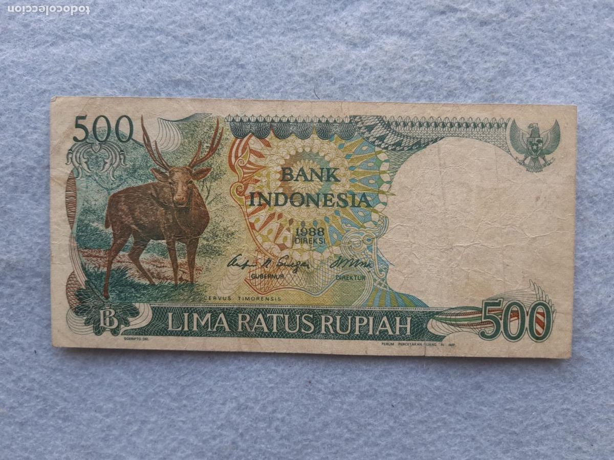 International Banknotes: Indonesia. 500 Rupias. A&ntilde;o 1988.