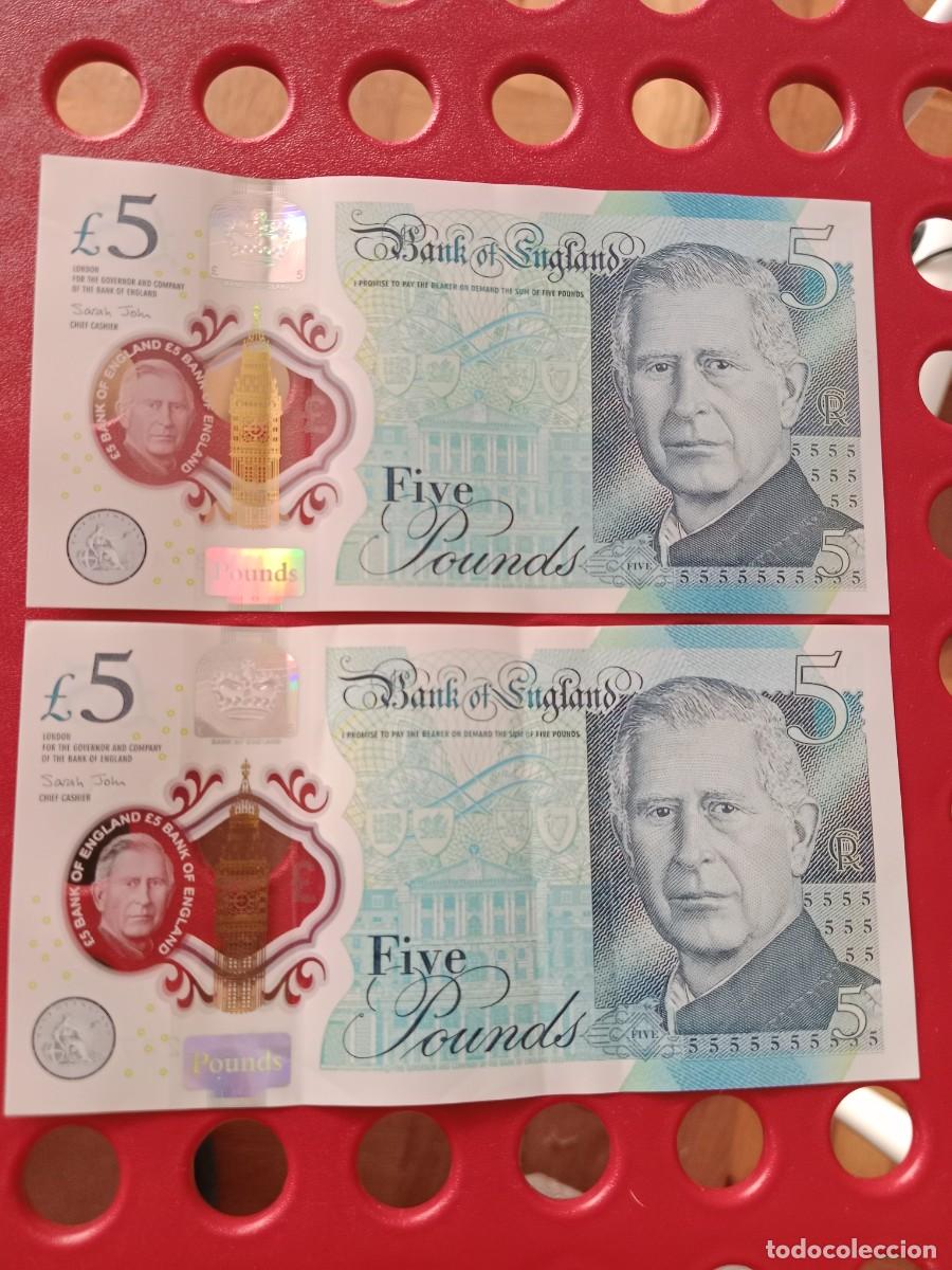 International Banknotes: 5 Libras 2023, 2 billetes.
