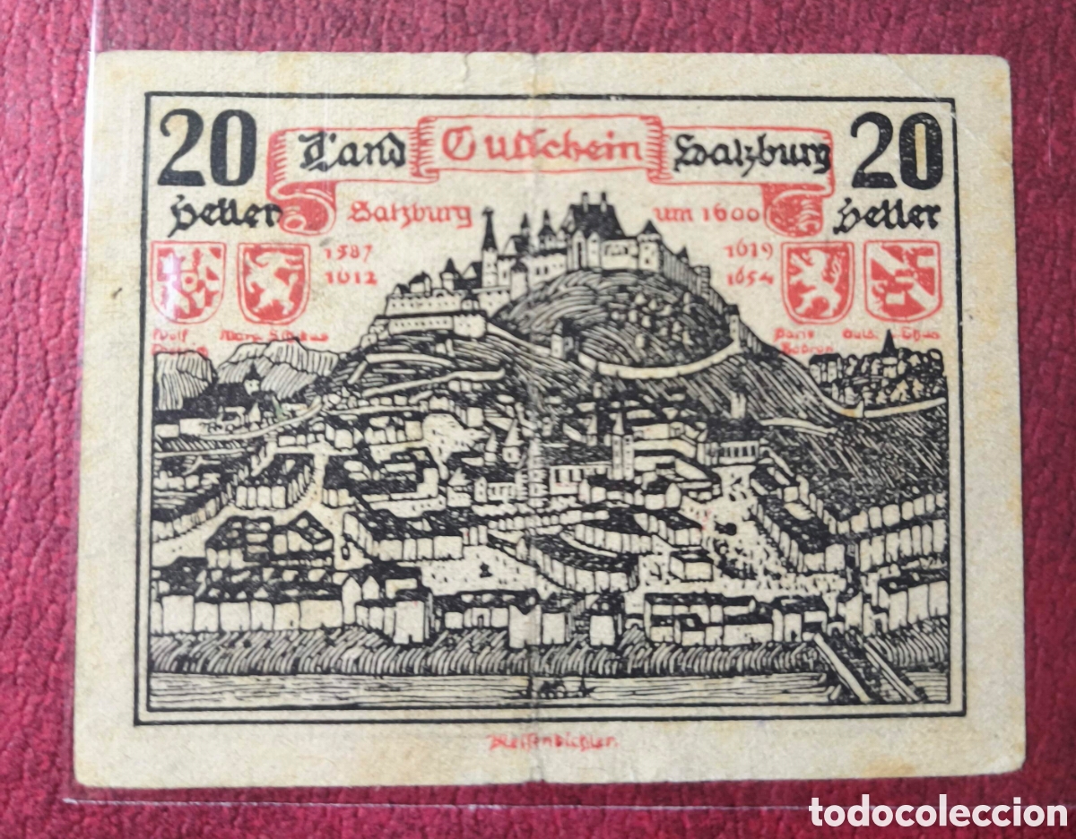 Billetes extranjeros: Austria. 1920. Notgeld. 20 heller