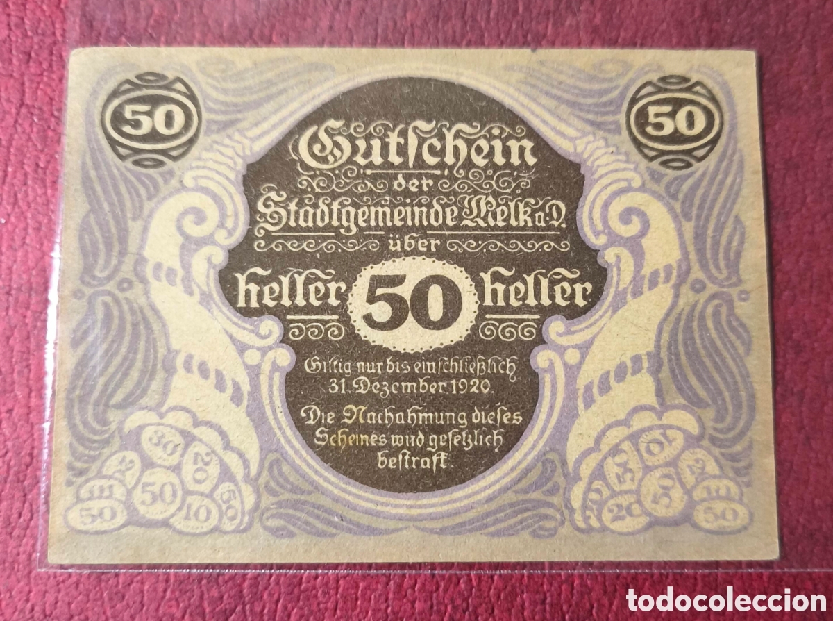 Billetes extranjeros: Austria. 1920, Notgeld. 50 heller - Foto 1