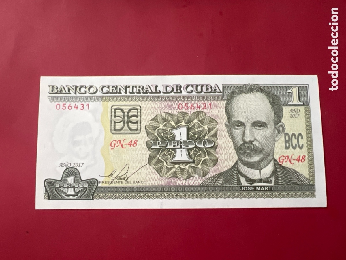 Billetes extranjeros: V92. BILLETE CUBA 1 PESO 2017 JOSE MARTI