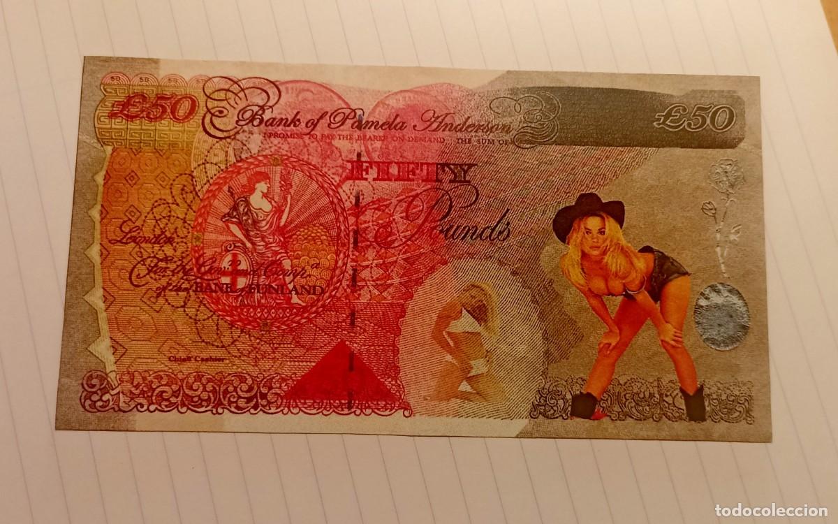 International Banknotes: BILLETE EROTICO BANCO DE PAMELA ANDERSON 50 LIBRAS