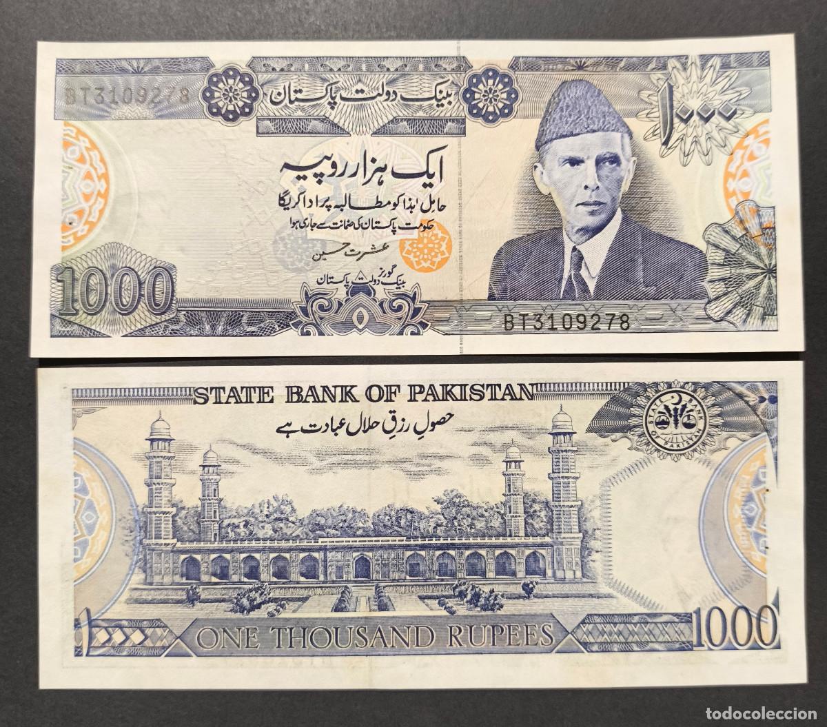 Billetes extranjeros: PAKISTAN. 1000 rupees (1988-). Pick 43. S/C