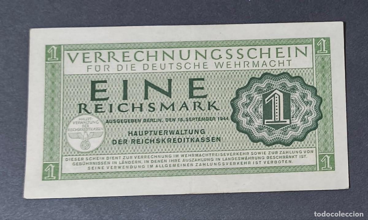 Billetes extranjeros: ALEMANIA. III reich. II G.M. WEHRMACHT. 1 reichsmark 1944.