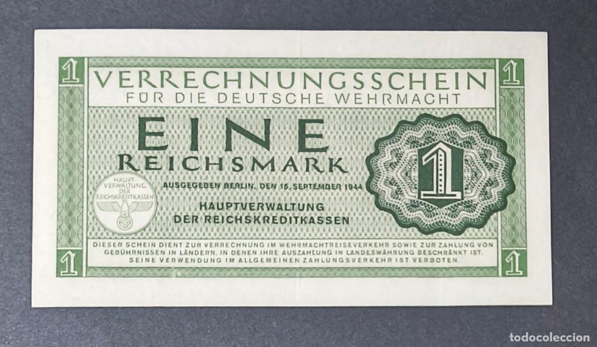 Billetes extranjeros: ALEMANIA. III reich. II G.M. WEHRMACHT. 1 reichsmark 1944.