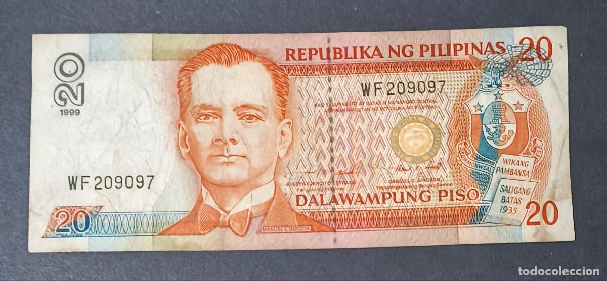 Billetes extranjeros: FILIPINAS. 20 piso 1999.