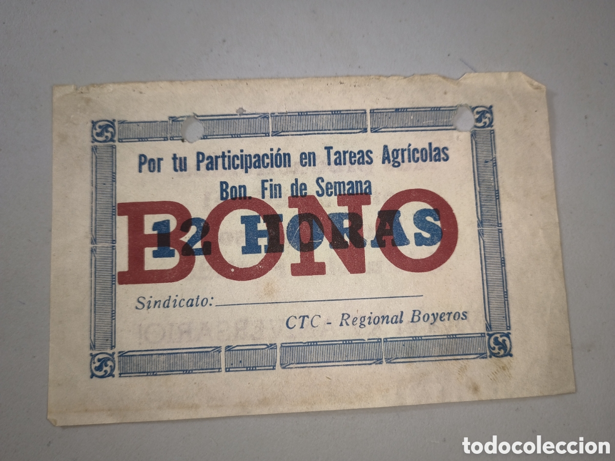 Billetes extranjeros: Cuba,bono participaci&oacute;n tareas agr&iacute;colas , batall&oacute;n fin de semana.