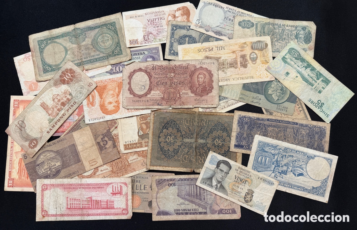Internationale Banknoten: Lote 30 billetes del mundo