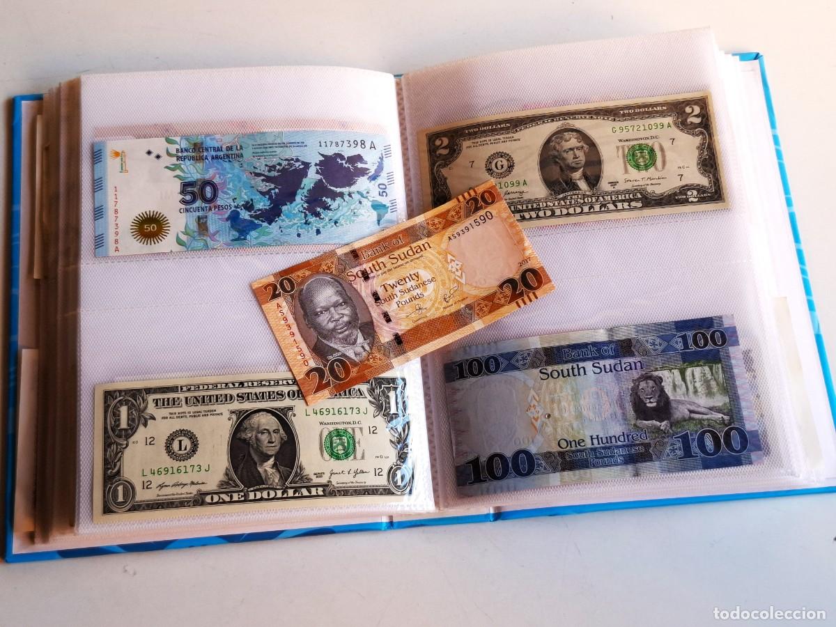 Internationale Banknoten: ALBUM CON 201 BILLETES VARIOS DEL MUNDO - MAYORIA EN CALIDAD UNC