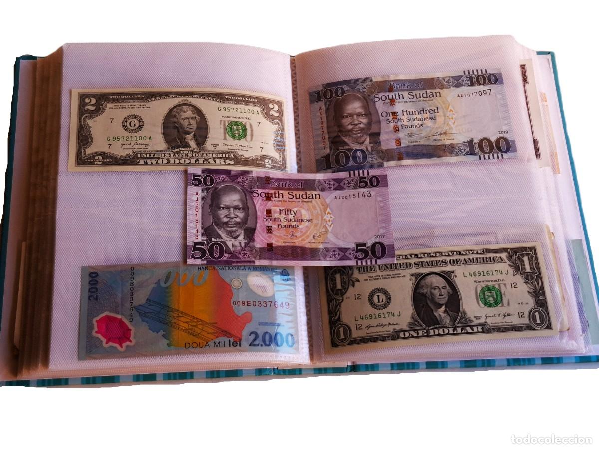 Banconote internazionali: 201 BILLETES VARIOS DEL MUNDO EN GIGANTE ALBUM - MAYORIA EN CALIDAD UNC
