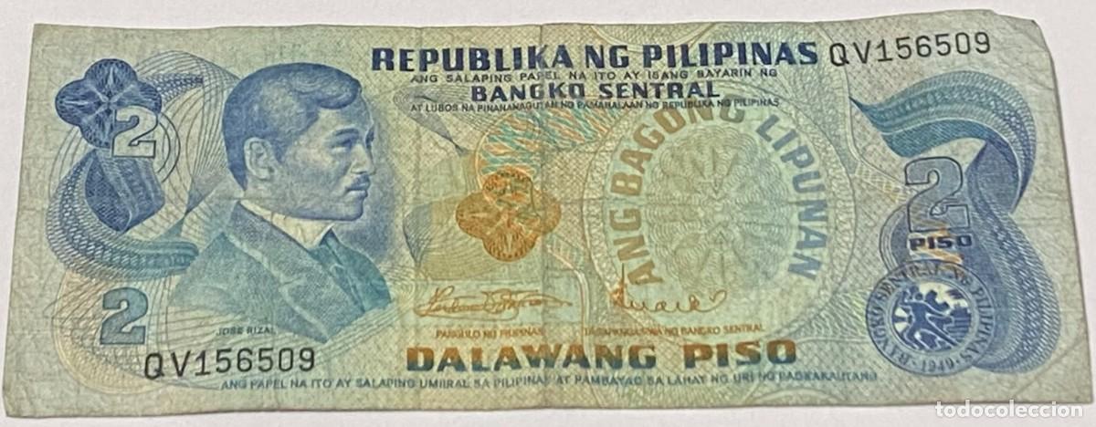 Billetes extranjeros: Billete 1978. 2 Piso. Filipinas. Independencia de Espa&ntilde;a 1898, Aguinaldo. P-159a. MBC