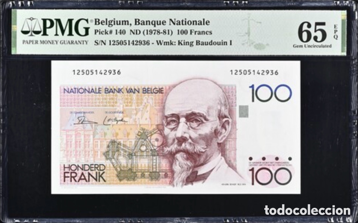 Billetes extranjeros: Billete B&eacute;lgica 100 Francos 1978 PMG 65 p140
