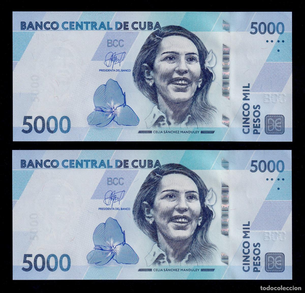 Billetes extranjeros: CUBA 5000 PESOS 2026 UNC/SC REEMPLAZO REPOSICION REPLACEMENT Pick.NL SET 2 CONSECUTIVOSV