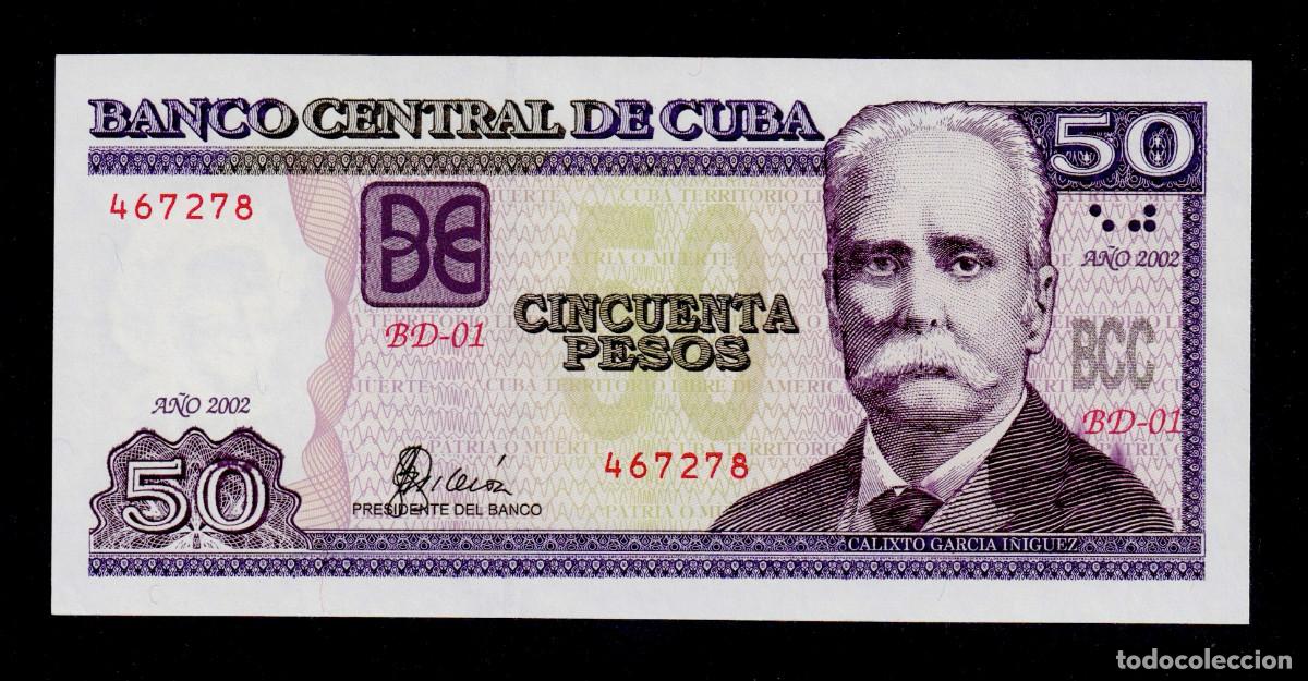 Billetes extranjeros: CUBA 50 PESOS 2002 UNC/SC Pick.123a Serie.467278