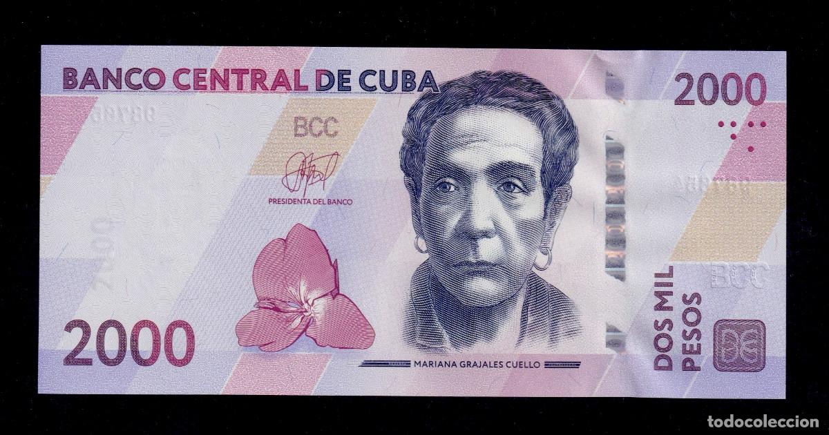 Billetes extranjeros: CUBA 2000 PESOS 2026 UNC/SC Pick.NL Serie 987654 Alfa KAA-16 ESCALERA LADDER SERIAL NUMBER (RARO)