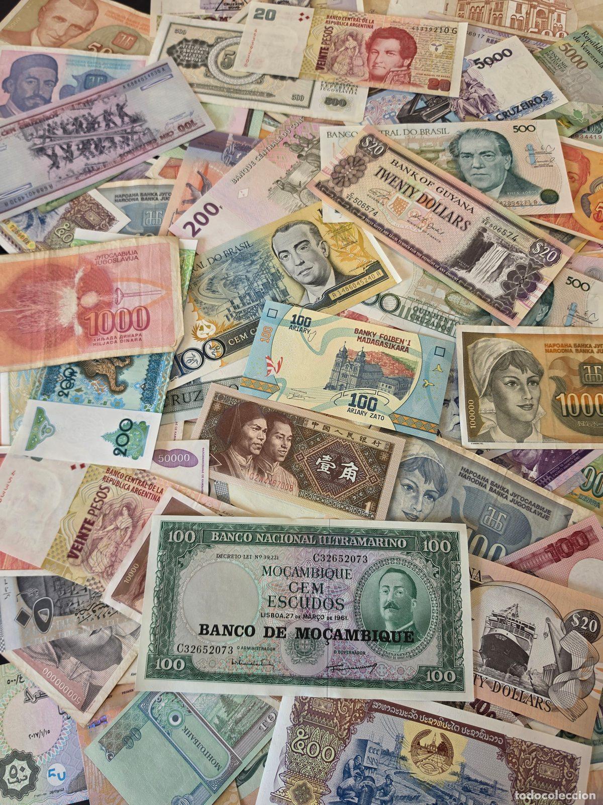 Billetes extranjeros: Lote de 200 billetes del mundo. - Foto 3