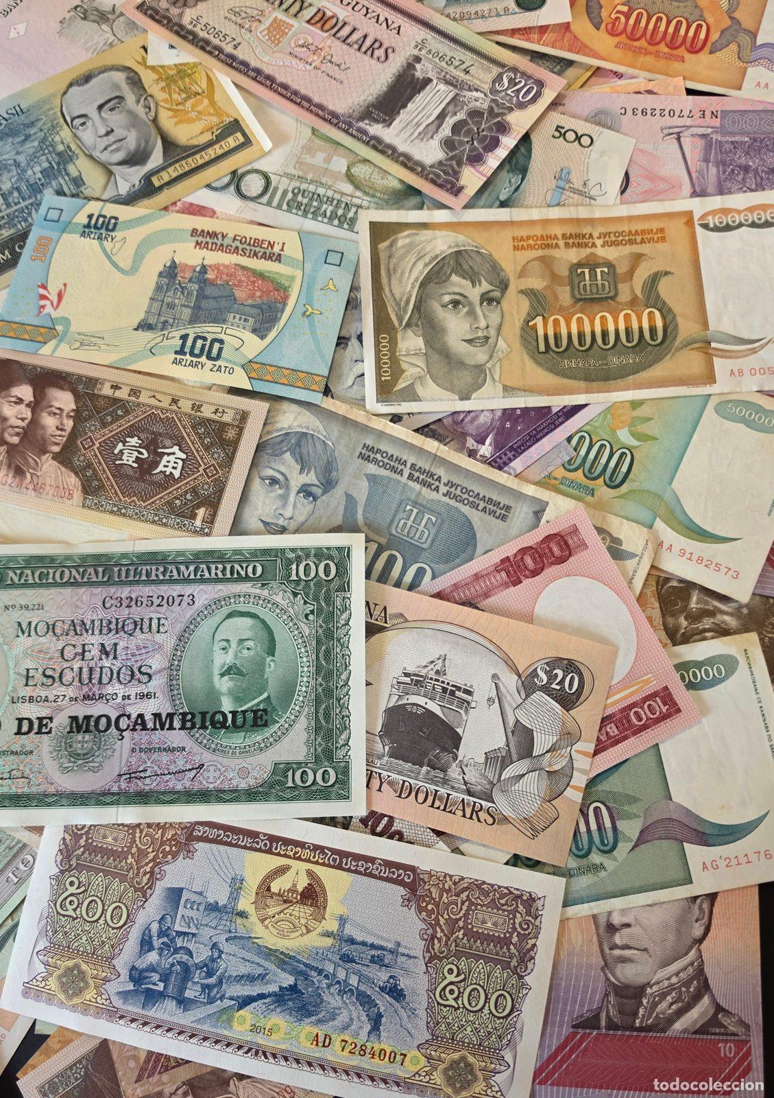 Billetes extranjeros: Lote de 200 billetes del mundo. - Foto 4